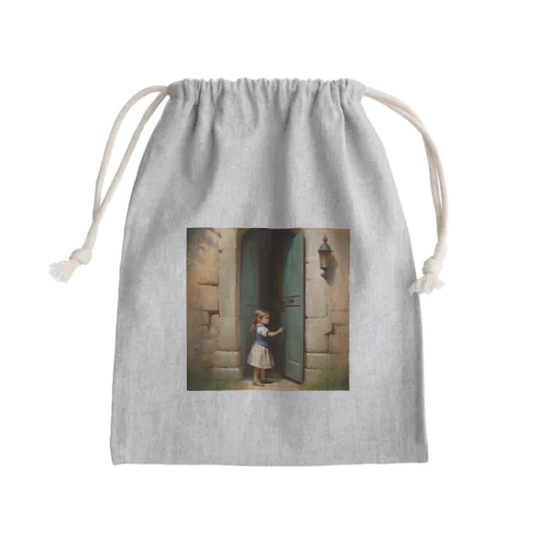 扉の少女 Mini Drawstring Bag
