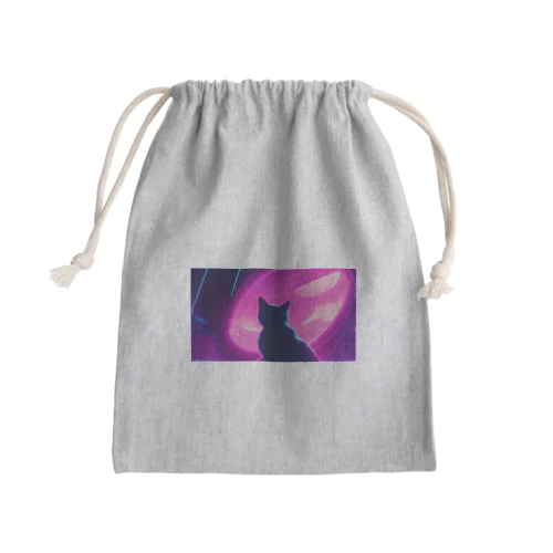 空に思いはせる猫 Mini Drawstring Bag