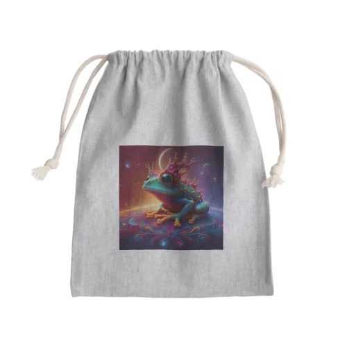 宇宙の中に浮かぶベルツノガエル Mini Drawstring Bag