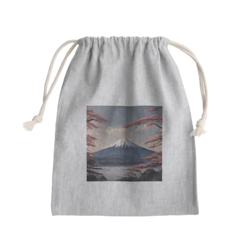 富士 Mini Drawstring Bag