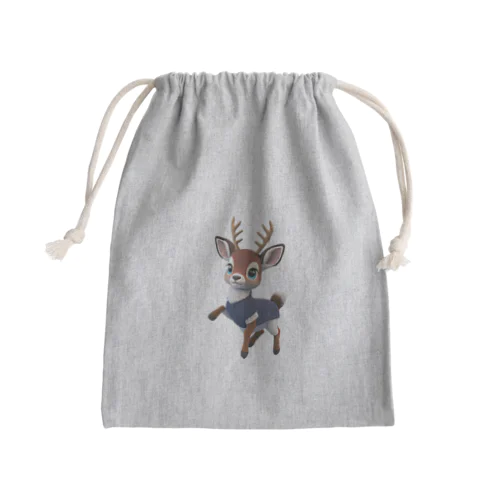 キュートな小鹿ダンス Mini Drawstring Bag