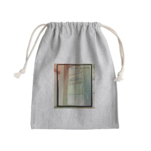 Look out the window Mini Drawstring Bag