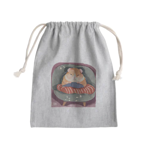 ぬく寝ハムスター Mini Drawstring Bag