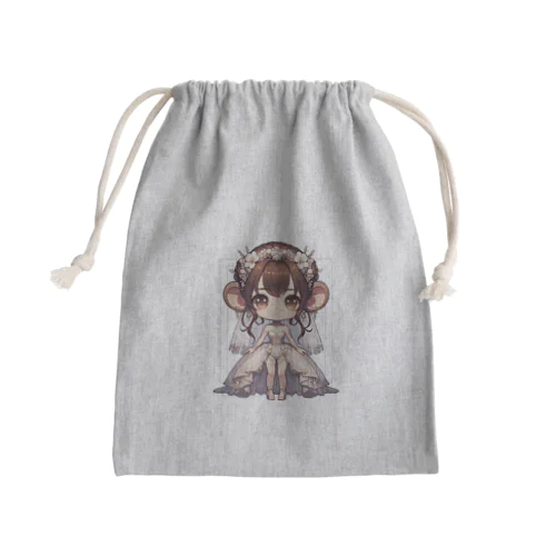 申の花嫁 Mini Drawstring Bag