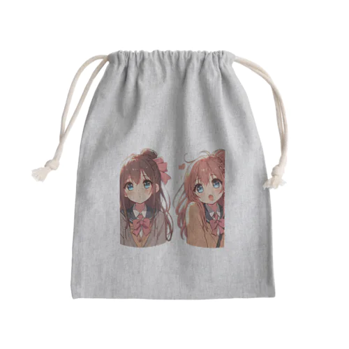 制服少女アイドルユニットTwin Mini Drawstring Bag