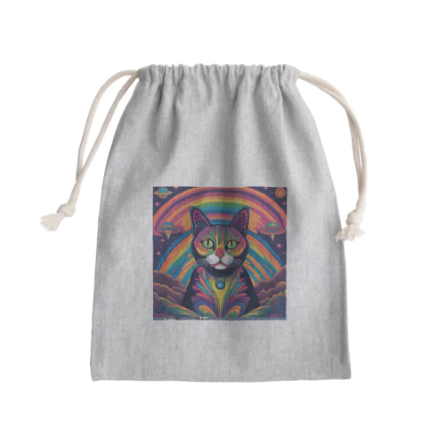 夢の中の猫 Mini Drawstring Bag