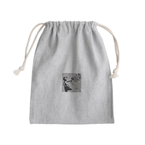 花束でマジックする女の子 Mini Drawstring Bag