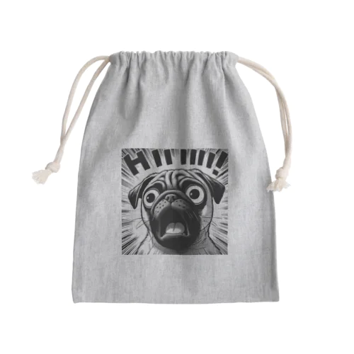 びっくりパグ Mini Drawstring Bag