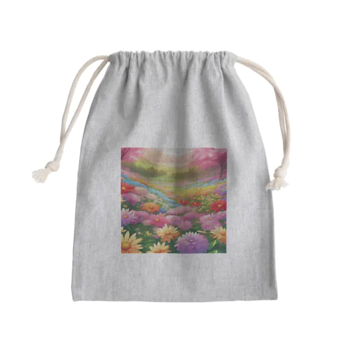 きれいな花畑 Mini Drawstring Bag