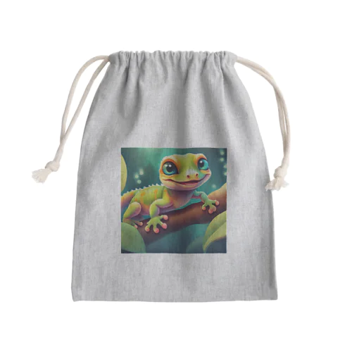 可愛いヤモリ Mini Drawstring Bag