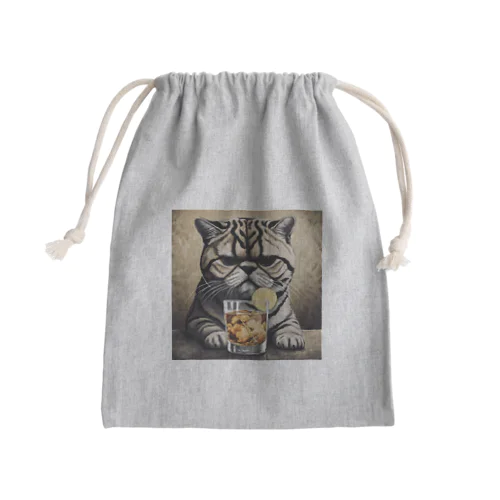 お疲れネコちゃんテキーラでサルー！ Mini Drawstring Bag