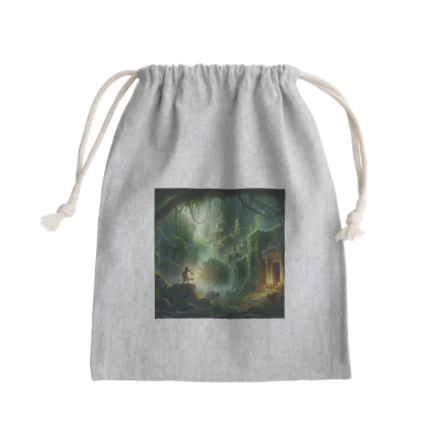 「忘れられた都市の秘密」 Mini Drawstring Bag