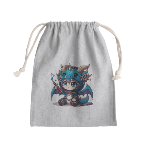 可愛いドラゴンのマスコット Mini Drawstring Bag