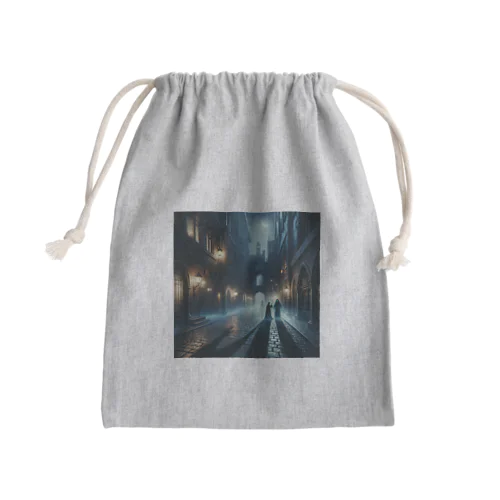 「影の中のウィスパー」 Mini Drawstring Bag