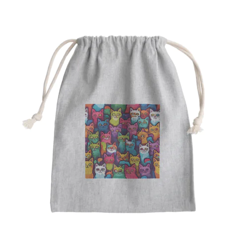 INSANITYcats Mini Drawstring Bag