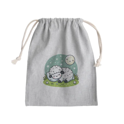 すぴすぴひつじ Mini Drawstring Bag