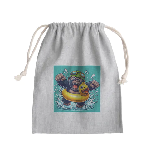 泳げゴリラくん！ Mini Drawstring Bag