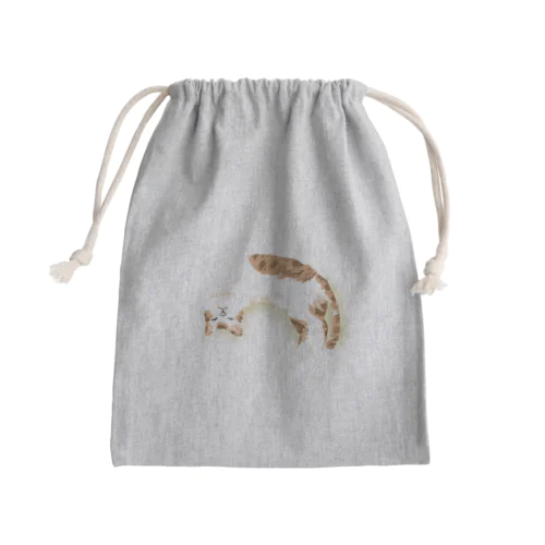 寝転がるねこモチーフグッズ Mini Drawstring Bag