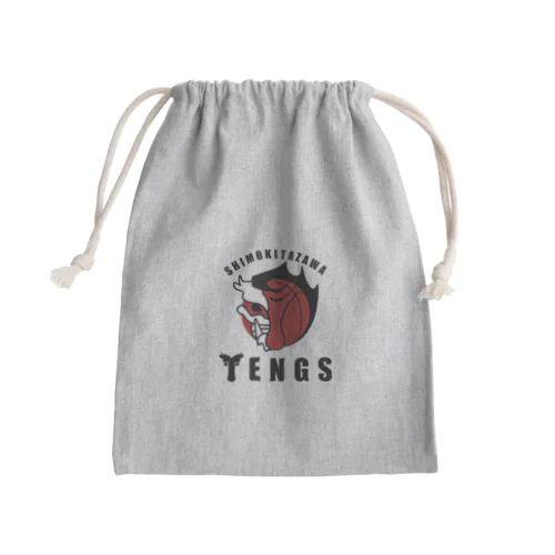 天狗ロゴタイプ＋顔マーク Mini Drawstring Bag