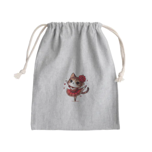 ねこねこキトリ Mini Drawstring Bag