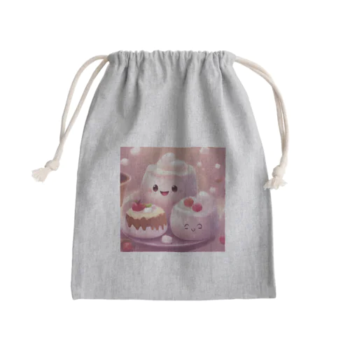 ふわふわマシュマロかわいいプリン Mini Drawstring Bag