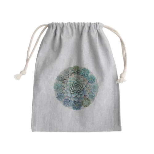 多肉曼荼羅001 Mini Drawstring Bag