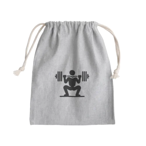 バーベルスクワット Mini Drawstring Bag