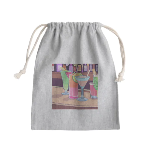 美しいカクテルで酔わせて Mini Drawstring Bag