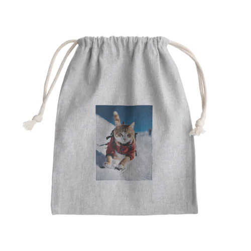 雪猫 Mini Drawstring Bag