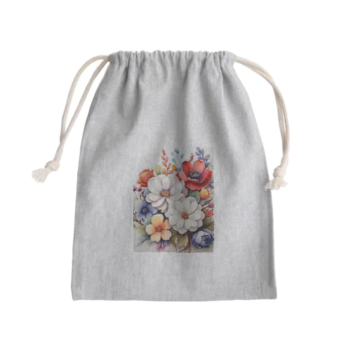 たくさんの花々を Mini Drawstring Bag