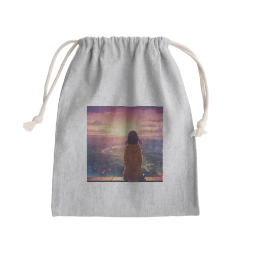 女性の後ろ姿 Mini Drawstring Bag