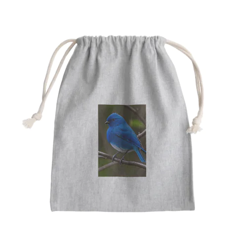 青の鳥 Mini Drawstring Bag