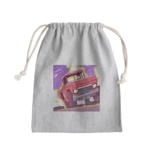 ホットロッド　イラスト　ノスタルジック Mini Drawstring Bag