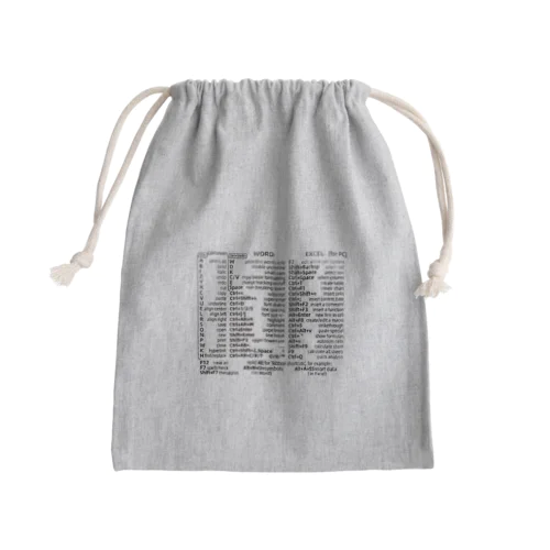 Word,Excel ショートカットキー Mini Drawstring Bag