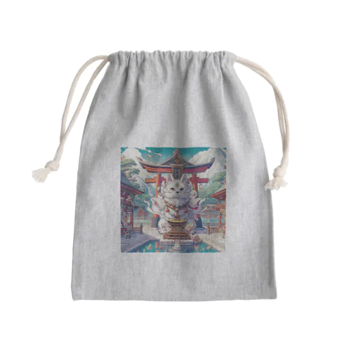 犬神様鎮座 Mini Drawstring Bag