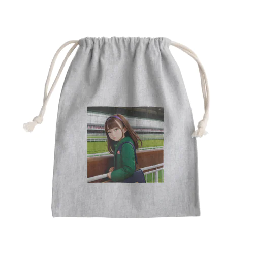 「競馬大好き！可愛い女の子が熱狂中！」 Mini Drawstring Bag