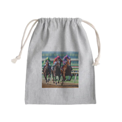 【競馬】熱狂的な大接戦が繰り広げられる瞬間！ Mini Drawstring Bag