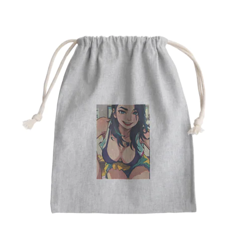 ビキニガール白 Mini Drawstring Bag