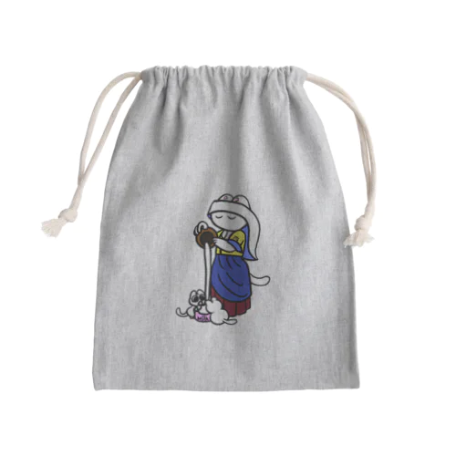 牛乳を注ぐにゃんこ Mini Drawstring Bag