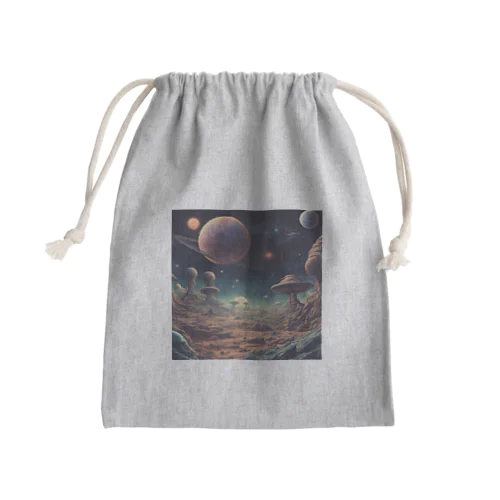 多分火星の景色はこんな感じ🪐 Mini Drawstring Bag