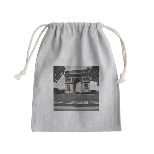 凱旋門モノクロ⛩ Mini Drawstring Bag