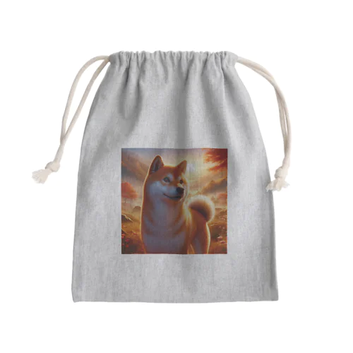 夕方の黄昏　柴犬 Mini Drawstring Bag