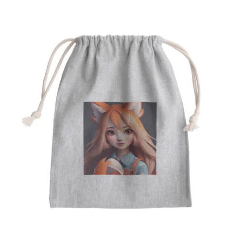 北きつね子さん Mini Drawstring Bag