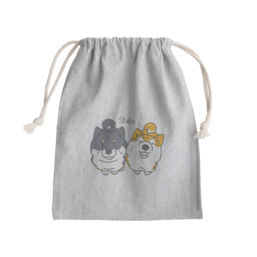 むっちり柴犬くん Mini Drawstring Bag