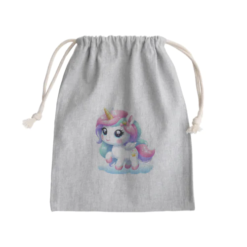 【#いろなの】ユニコーン Mini Drawstring Bag