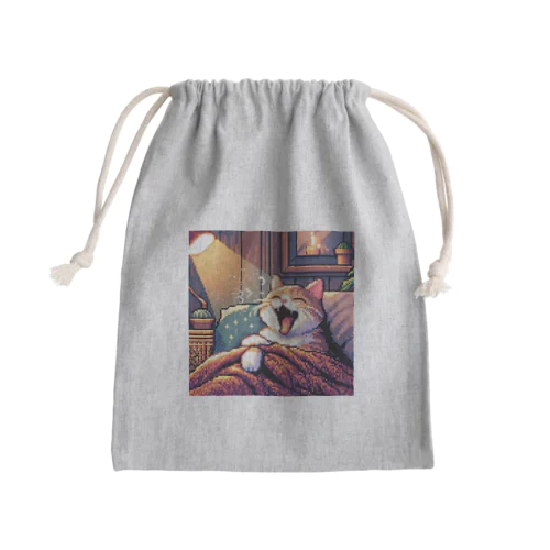 ねむねむ猫ちゃん Mini Drawstring Bag