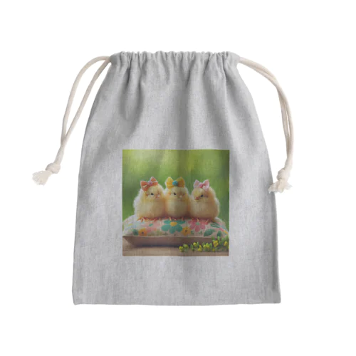 ひよこ3兄弟 Mini Drawstring Bag