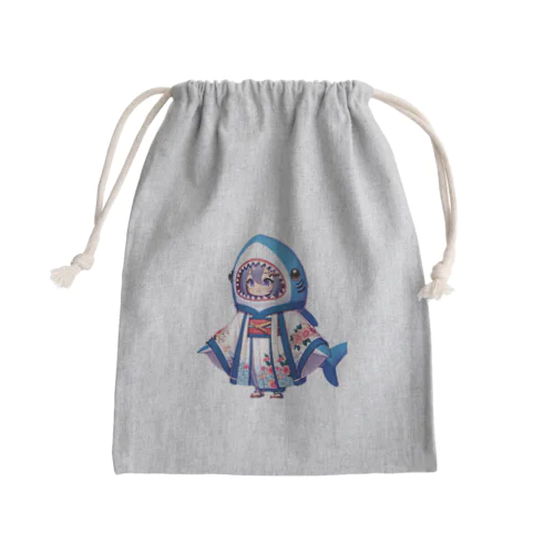 和風なサメちゃん Mini Drawstring Bag