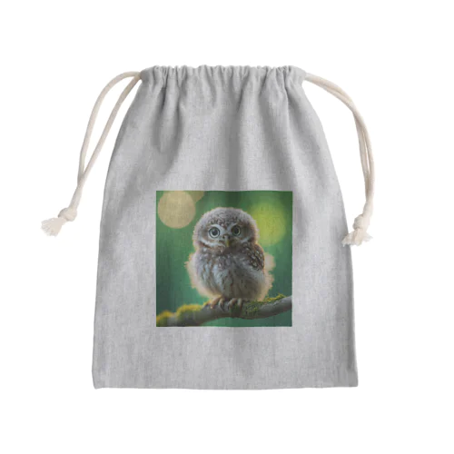 森のふくろう Mini Drawstring Bag