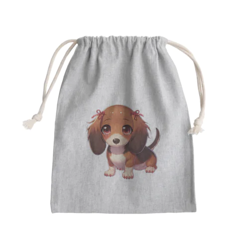 ミニチュアダックス　女の子　アイテム Mini Drawstring Bag